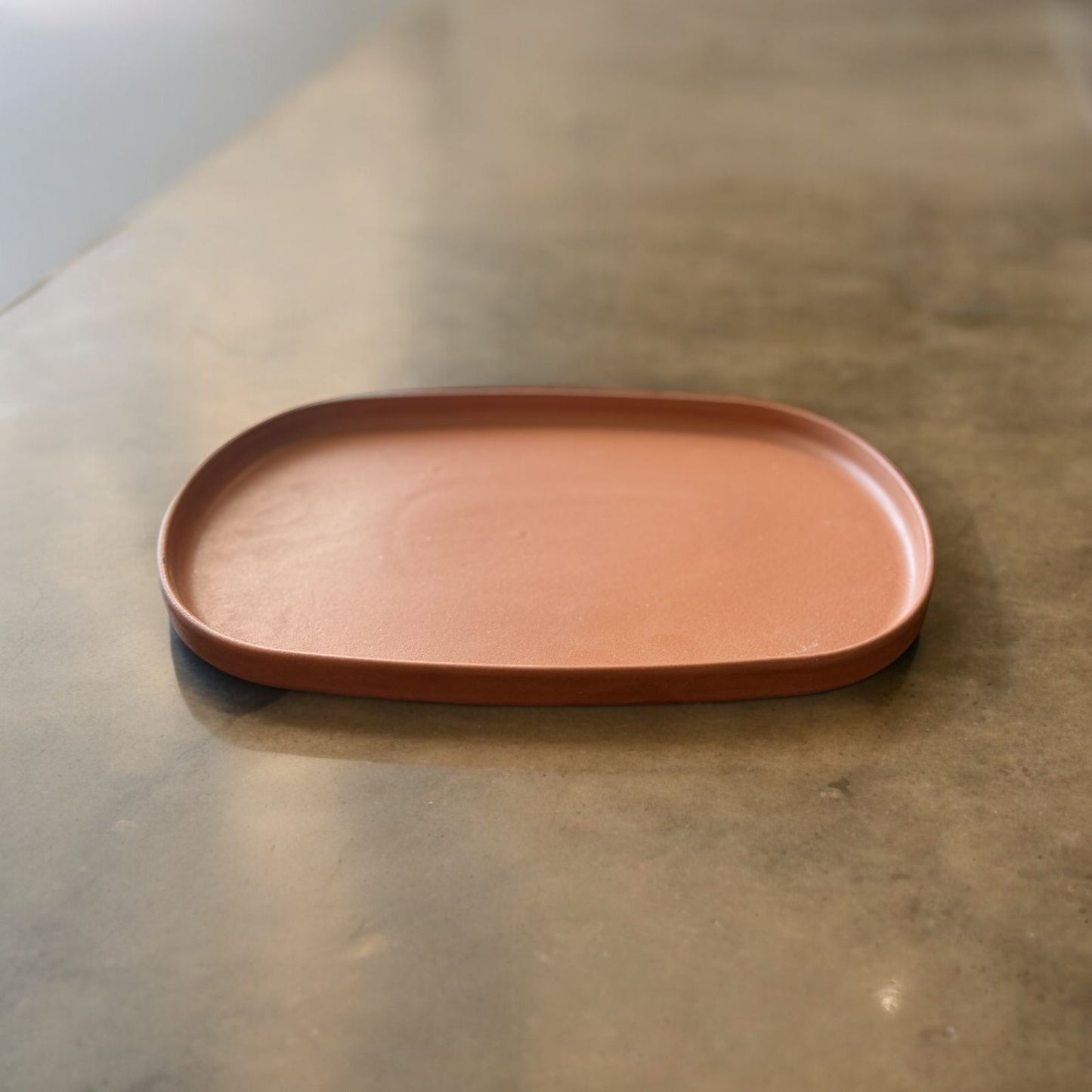 ORANGE PORCELAIN SERVING PLATE