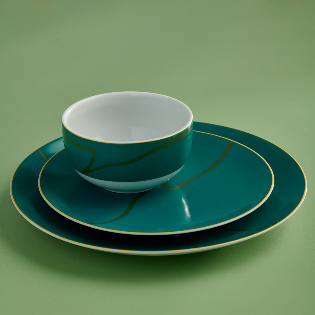 GREEN LINE PORCELAIN DINNER SET