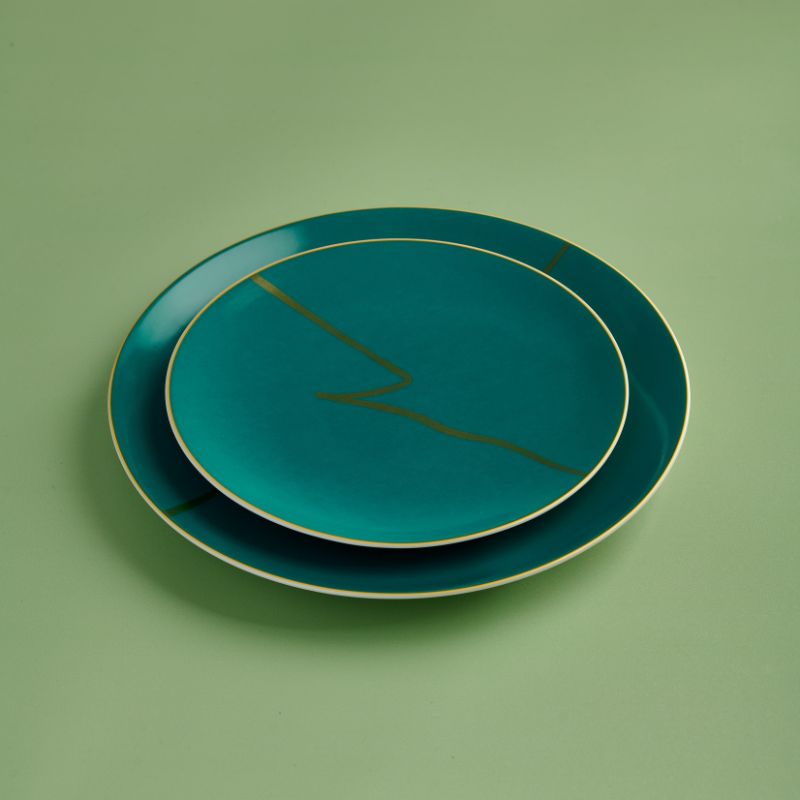 GREEN LINE PORCELAIN DINNER SET