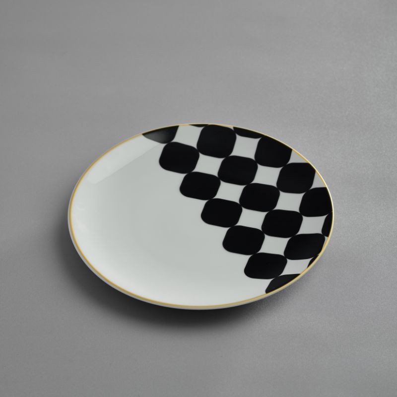 GEOMETRIC WHITE PORCELAIN DINNER SET