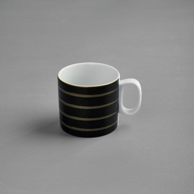 BLACK PORCELAIN MUG SET (6 PIECES)