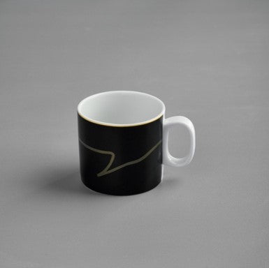 BLACK LINE PORCELAIN MUG SET (6 PIECES)